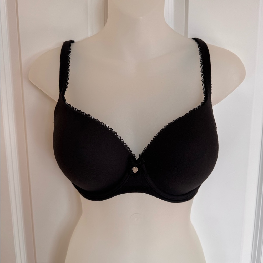 Victoria's Secret Black Bra with Heart Charm